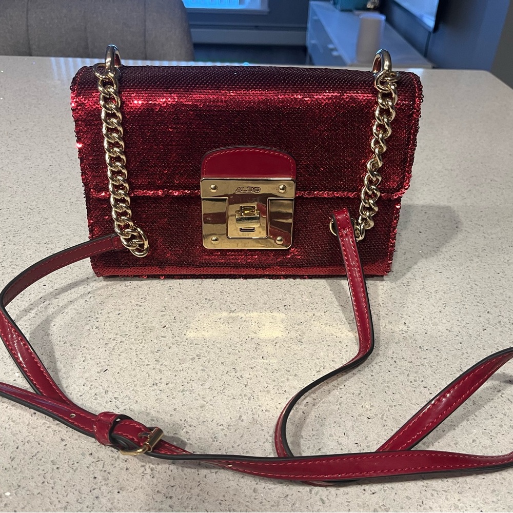 Aldo red sequin purse! Brand new w/o tags